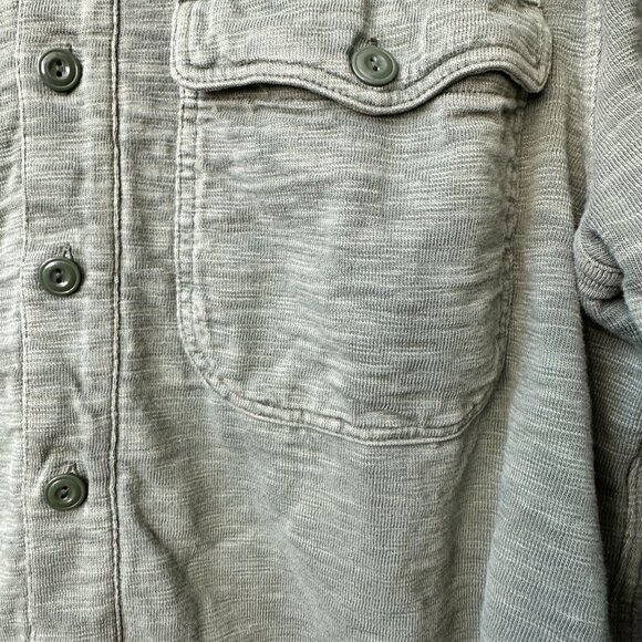 J Crew Knit Goods hybrid button down Size L in Olive Green - Picture 4 of 9